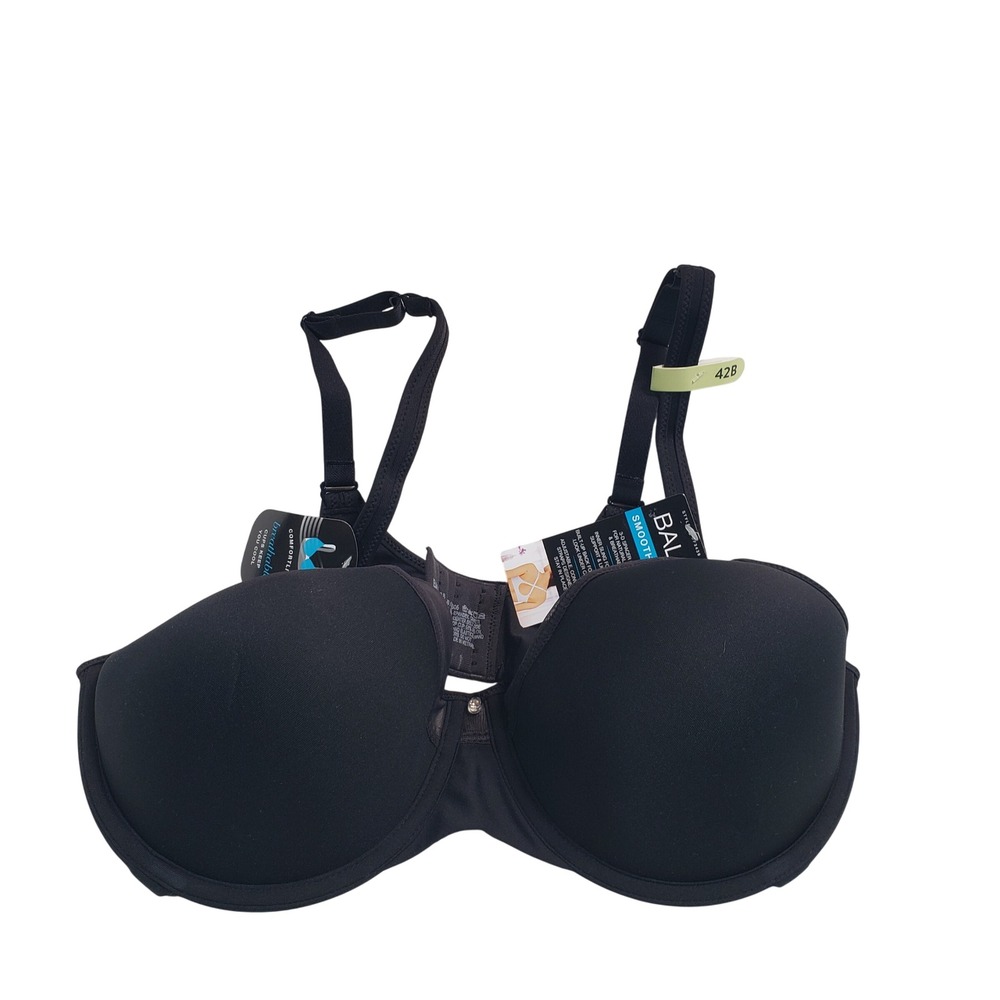 BALI Smoothing Black 42B Full‎ Coverage Underwire Bra 3439